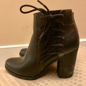 SOLD Black leather booties! 💣